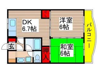 LAZ FITH ユーカリが丘【3階】の間取り