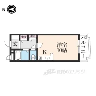 ハイツ寛【1階】の間取り
