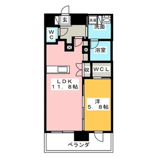 グランシャリオ池下【11階】の間取り