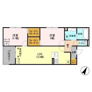 ウエスト レジデンス【2階】の間取り