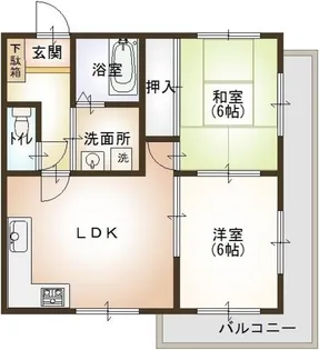 グリーンアベニューB&B【2階】の間取り