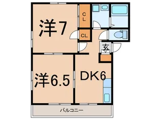 プラネックス服部【2階】の間取り