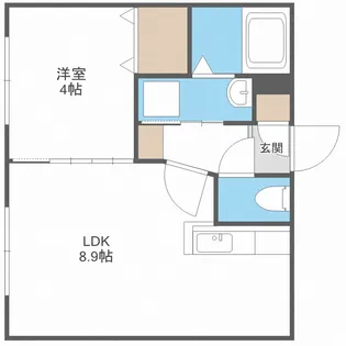 フォレスタ琴似【2階】の間取り