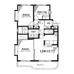 プリオール多摩川【1階】の間取り