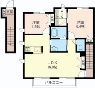 プリムヴェール【2階】の間取り