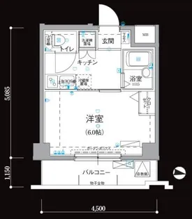 リヴシティ新宿弐番館【6階】の間取り