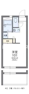 レオパレストウィンクル妙典A【1階】の間取り