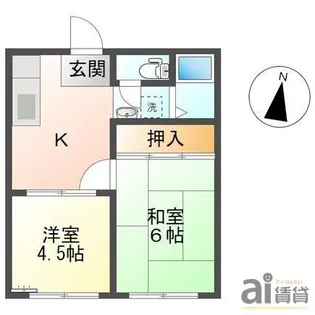 エクセレントハイツ【1階】の間取り