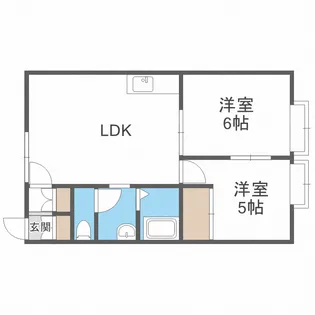 エビスパレス花川 B棟【3階】の間取り