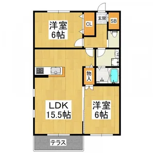 ヘーベルメゾン三日市【1階】の間取り