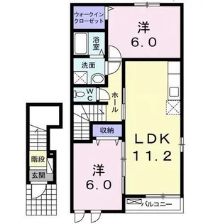 ゼファー 東棟【2階】の間取り