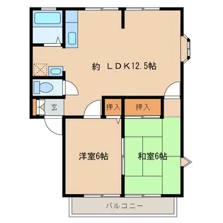 サンライフ稲荷前 A【1階】の間取り
