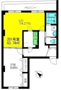 エステソル飯田【2階】の間取り