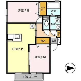 グランシャリオII【2階】の間取り