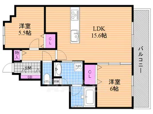 ローレルスクエア住道 サンタワー【19階】の間取り