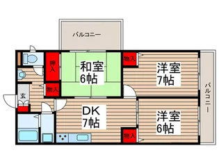 フラワーシャトー【5階】の間取り