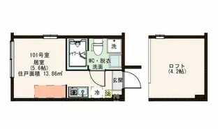 ハーモニーテラス・T2パークスクエア【1階】の間取り