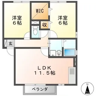 Tiara I【2階】の間取り