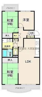浦和パークハイツ 4号棟【5階】の間取り