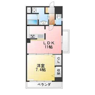 シエル・トーレ前後【9階】の間取り