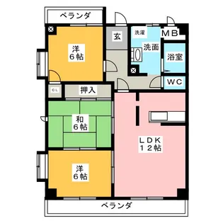 ロイヤルコート【3階】の間取り