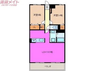メゾンルミエール【1階】の間取り