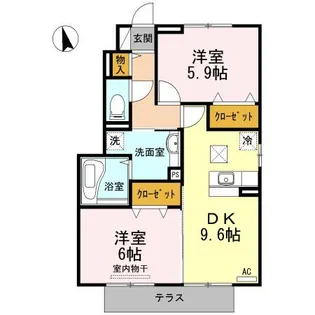 メゾン ブランシェ【1階】の間取り
