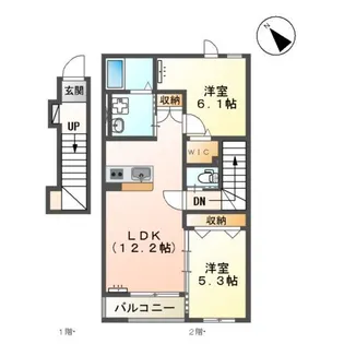 モンレーヴ【2階】の間取り