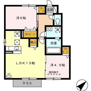 セジュール桜井 B棟【1階】の間取り