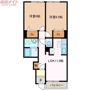 ジェルメ86 II【1階】の間取り