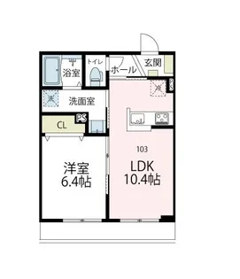 ブルーム武蔵中原【1階】の間取り