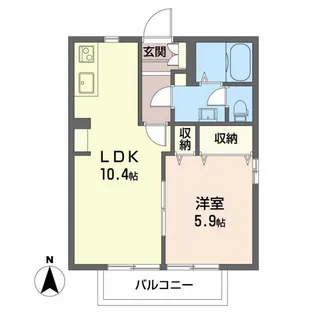 ルミエール大坂 A【2階】の間取り
