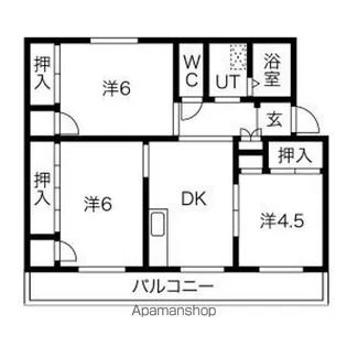 ヴィラナリー安八 A棟 B棟【4階】の間取り