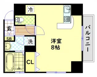クレイドル上町II【5階】の間取り