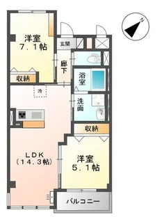 ポンテザール【3階】の間取り