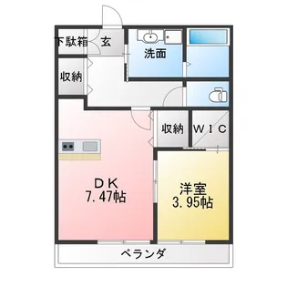 グリーンフォレスト那加門前【1階】の間取り