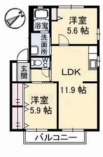 ディアス和田【1階】の間取り