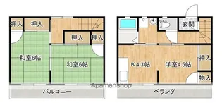 ハイツ柿原【1階】の間取り