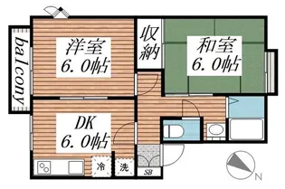エスポワールA棟【1階】の間取り