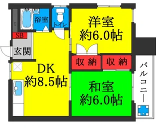 コーポ澄【2階】の間取り