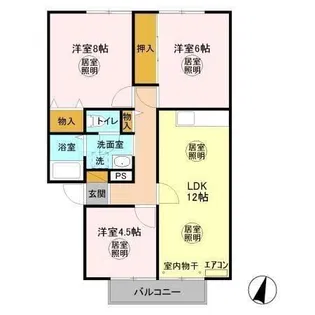サンビレッジ・プルミエ【2階】の間取り