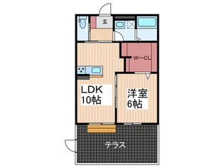 仮)阿賀中央3丁目新築アパート【1階】の間取り