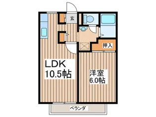 ハイツつきみ野東B【2階】の間取り