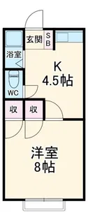 ヴィラージュ【1階】の間取り