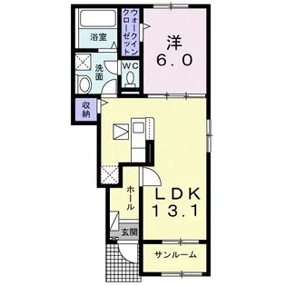 レジデンスコンフォルト・VII【1階】の間取り