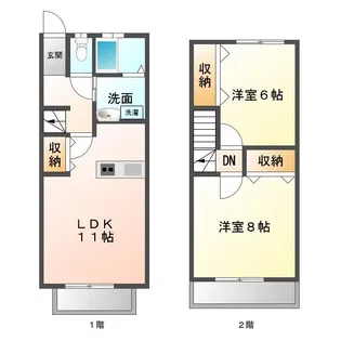 パビヨン竹の山【2階】の間取り