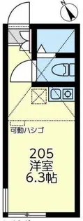 ユナイト塩浜ガリレオ【2階】の間取り