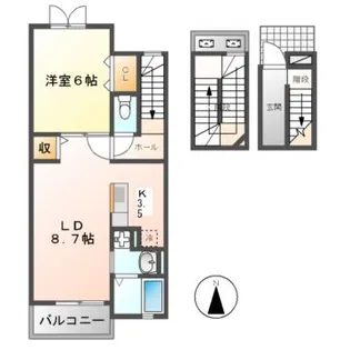 ローズ【3階】の間取り