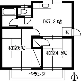 レジデンス大文【1階】の間取り