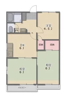 フローラ柏原【2階】の間取り